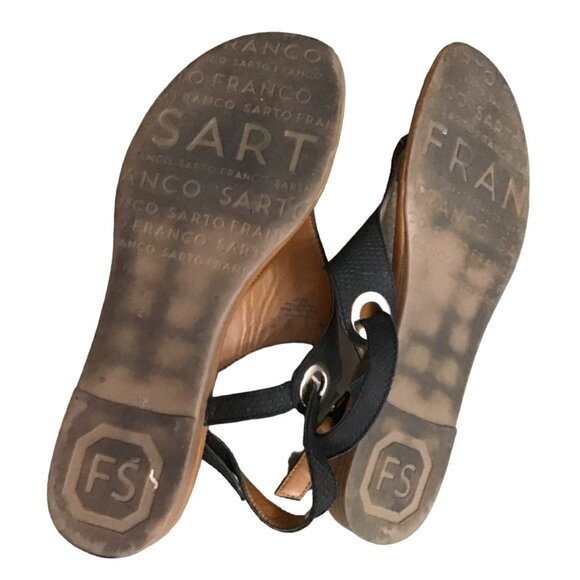 FRANCO SART WOMENS BLACK BUCKLEK SANDLES SIZE 9 - Picture 6 of 6
